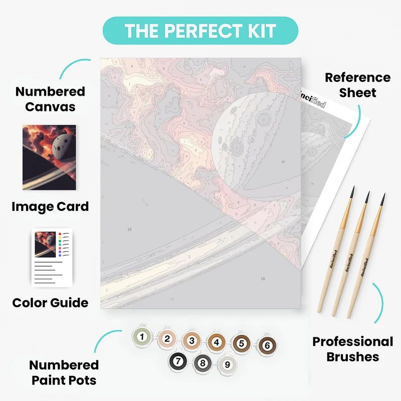 Cosmic Planetary Orbit - Paint by Numbers Kit