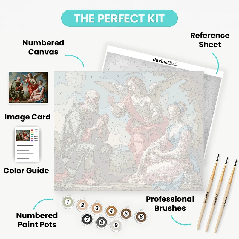 Divine Annunciation Scene with Angel - Paint by Numbers Kit