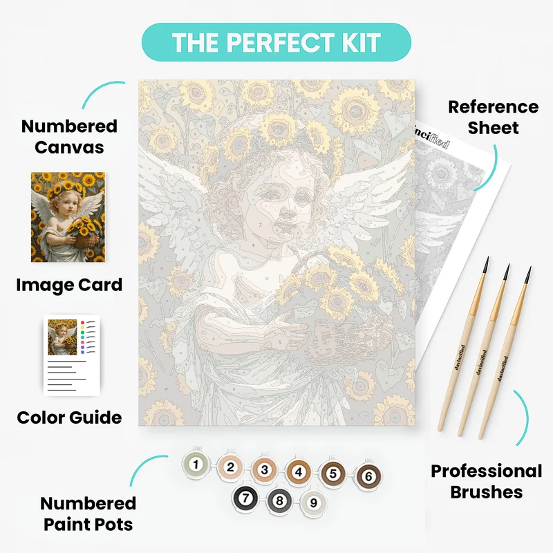 Sunflower Angel - Paint by Numbers Kit