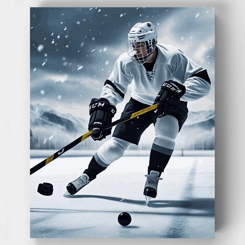 Ice Hockey Champion - Paint by Numbers Kit