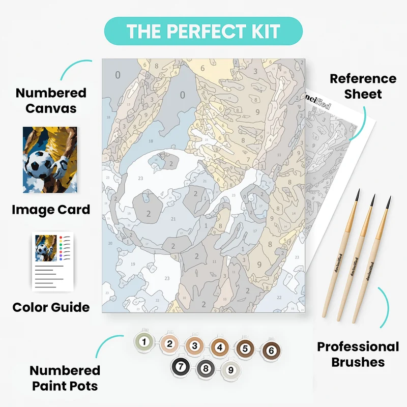 Soccer Goalkeeper's Moment - Paint by Numbers Kit