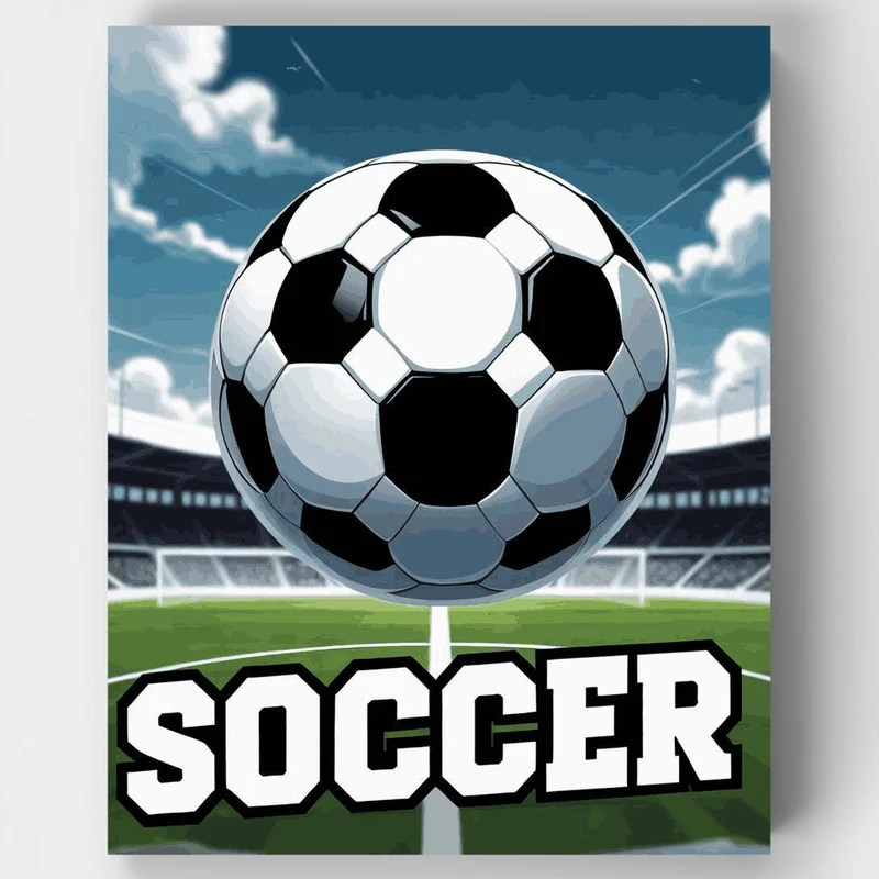 Soccer Stadium Glory - Paint by Numbers Kit