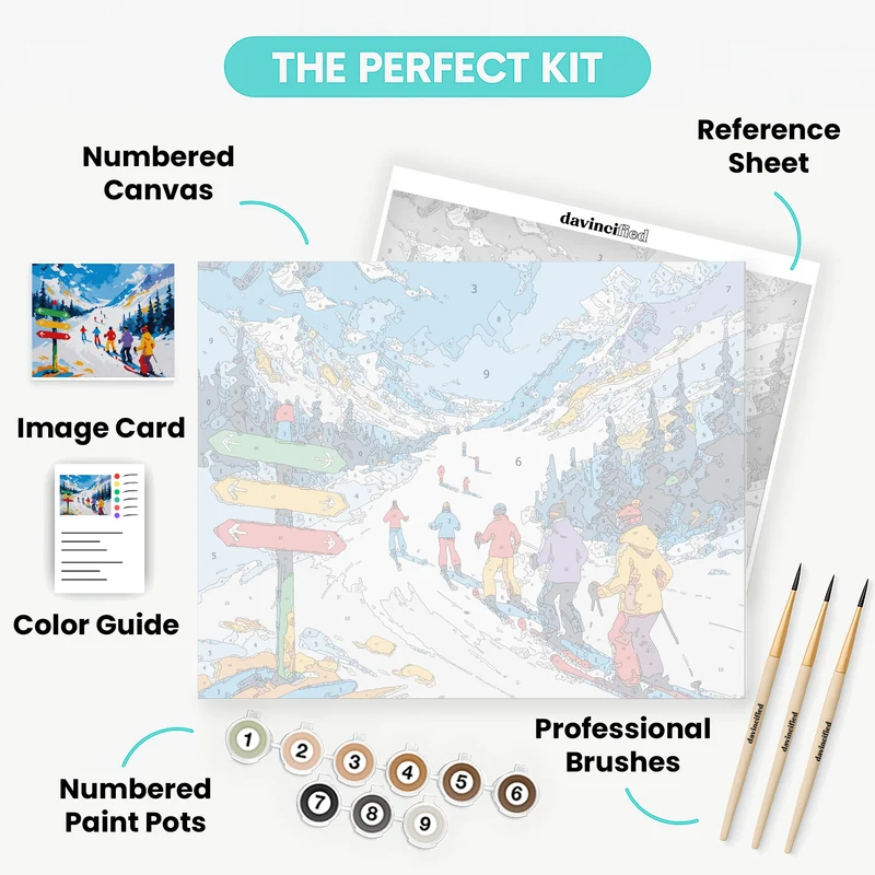 Ski Trail Directions - Paint by Numbers Kit