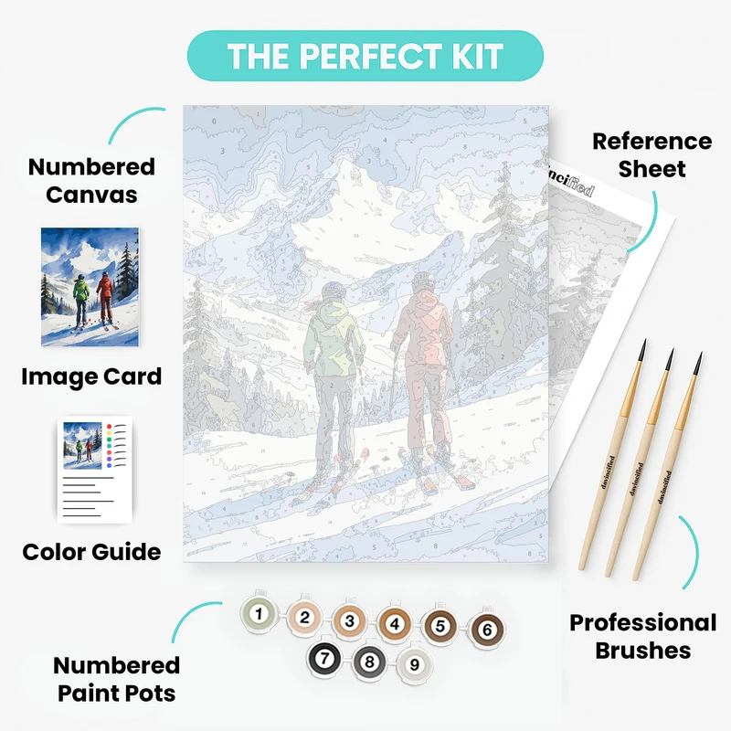 Winter Ski Adventure - Paint by Numbers Kit