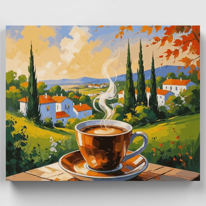 Tuscan Coffee Morning - Paint by Numbers Kit
