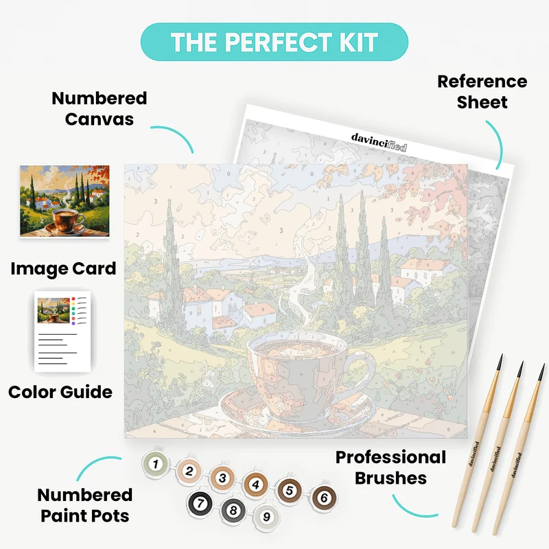 Tuscan Coffee Morning - Paint by Numbers Kit