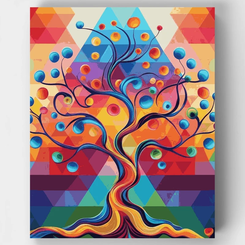 Vibrant Tree of Life - Paint by Numbers Kit