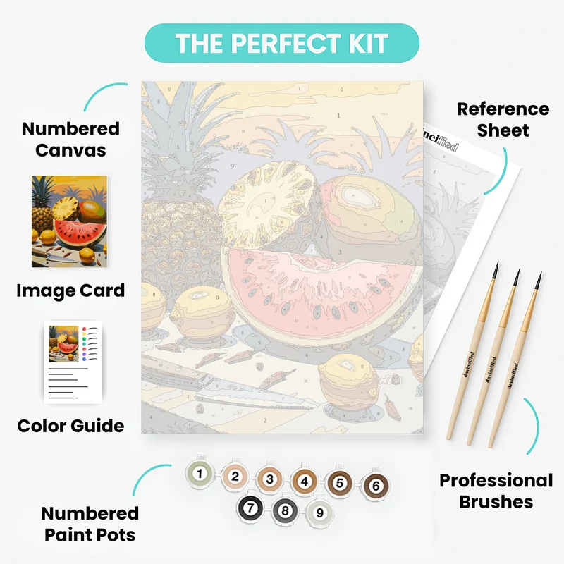Tropical Fruit Fiesta - Paint by Numbers Kit