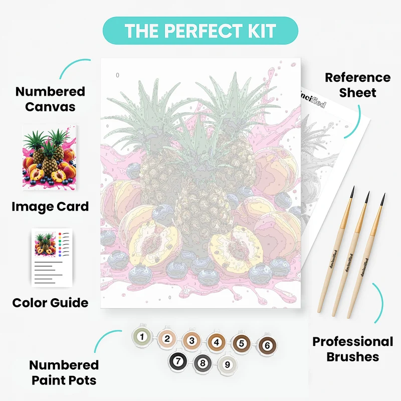 Tropical Fruit Splash - Paint by Numbers Kit