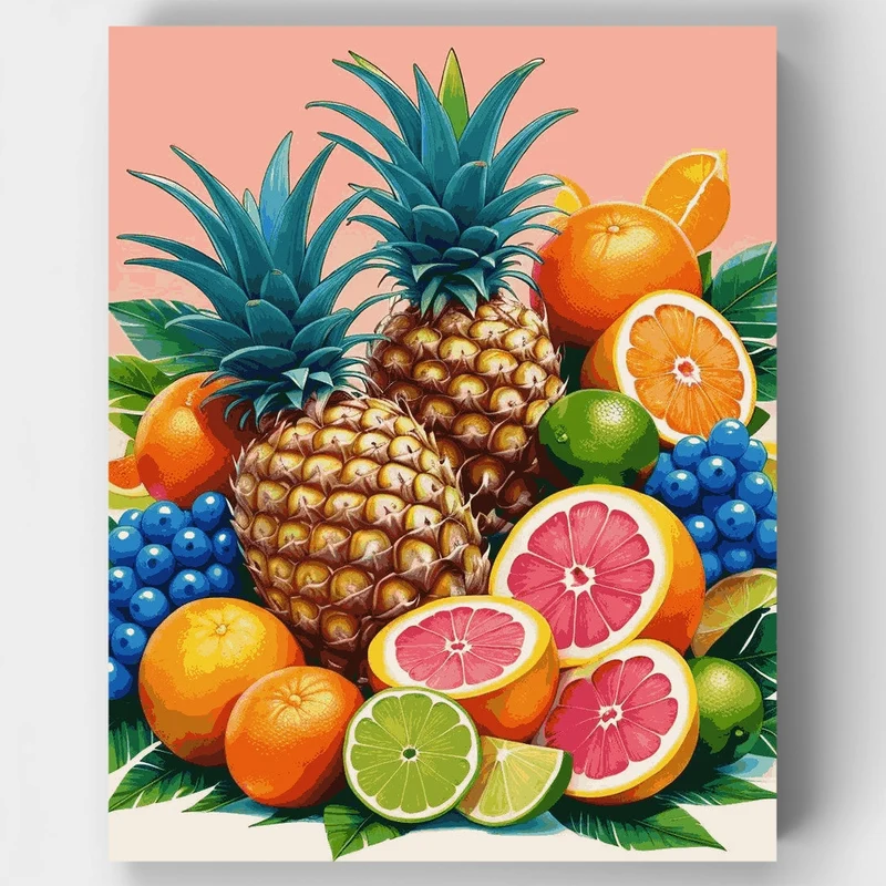 Tropical Fruit Paradise - Paint by Numbers Kit