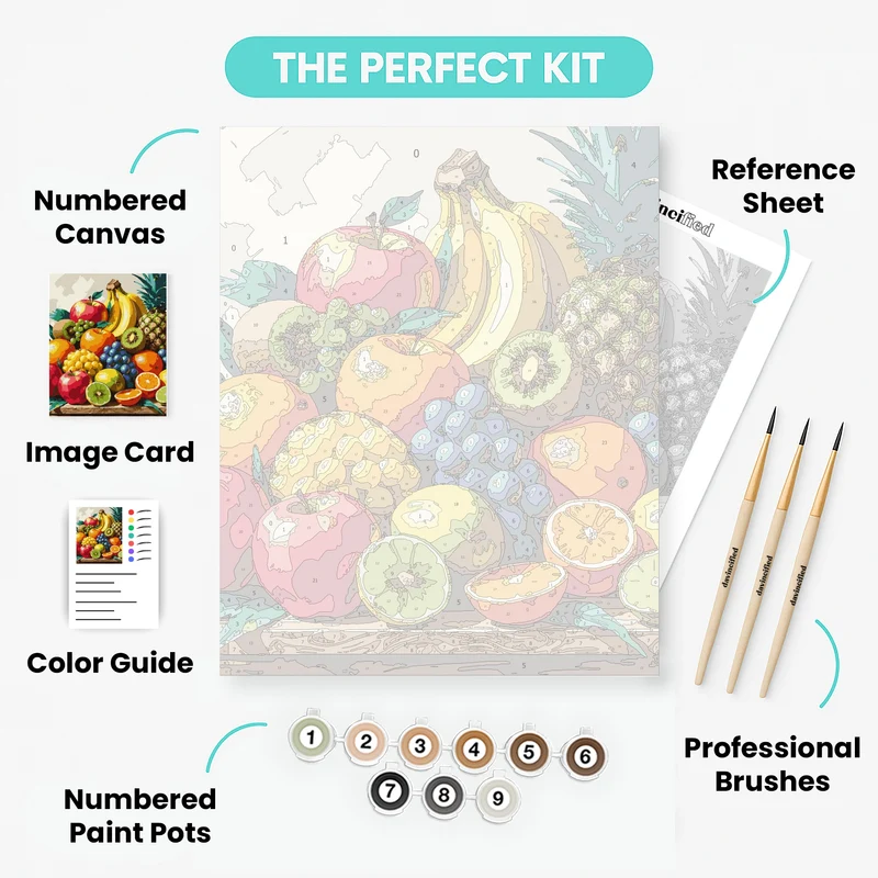 Tropical Fruit Bounty - Paint by Numbers Kit