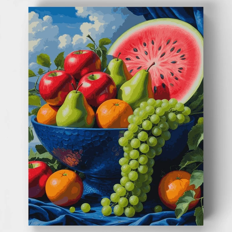 Summer Fruit Bowl - Paint by Numbers Kit