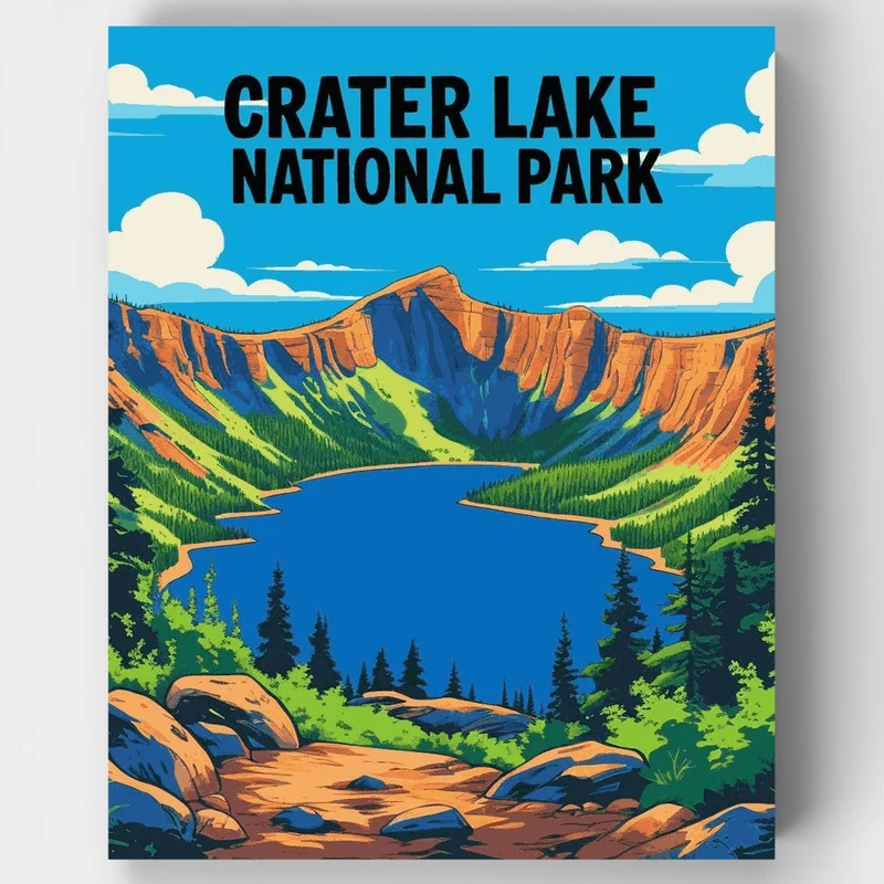 Crater Lake National Park - Paint by Numbers Kit