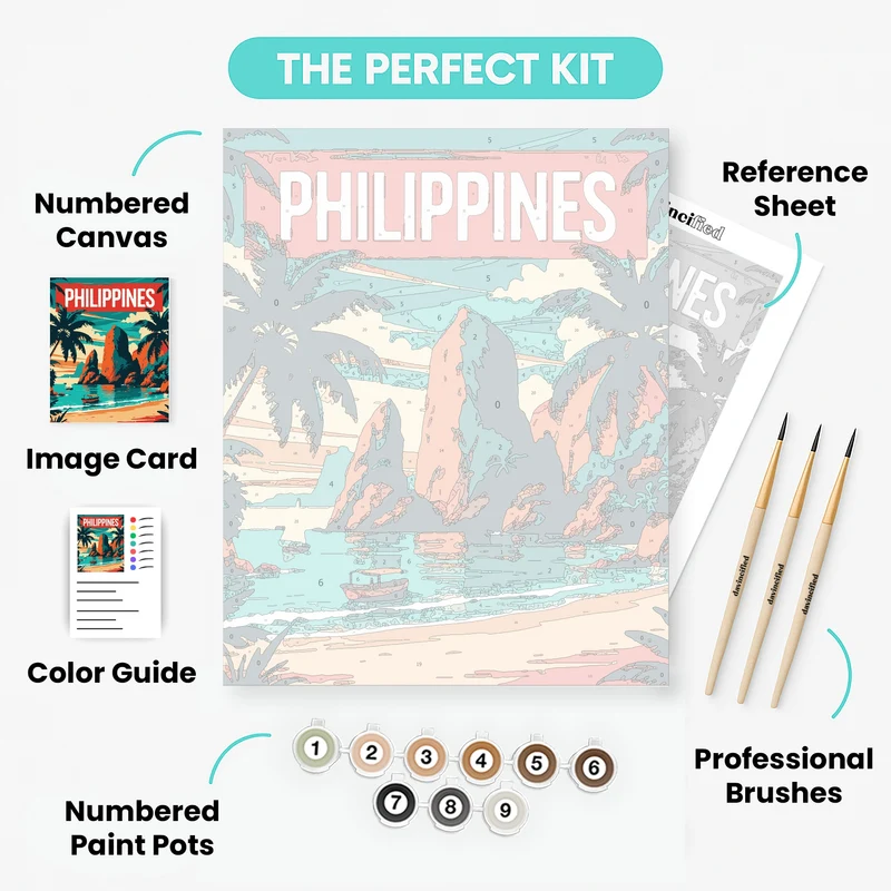 Tropical Philippines Paradise - Paint by Numbers Kit