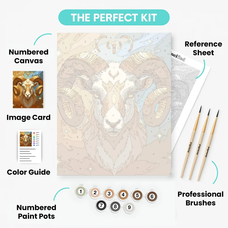Celestial Aries Constellation - Paint by Numbers Kit