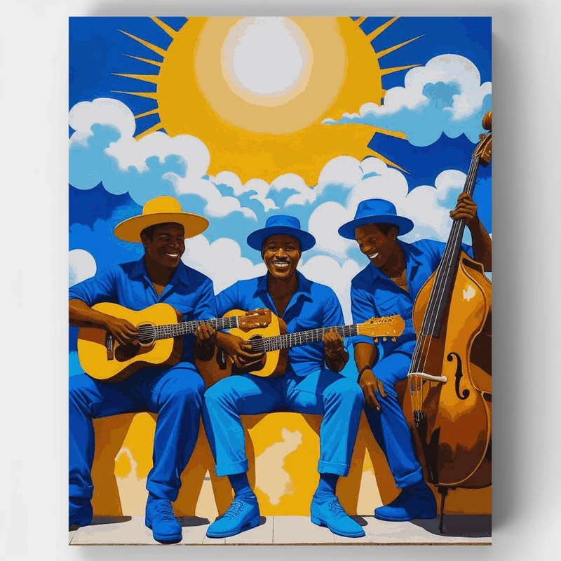 Blues Band Under the Sun - Paint by Numbers Kit