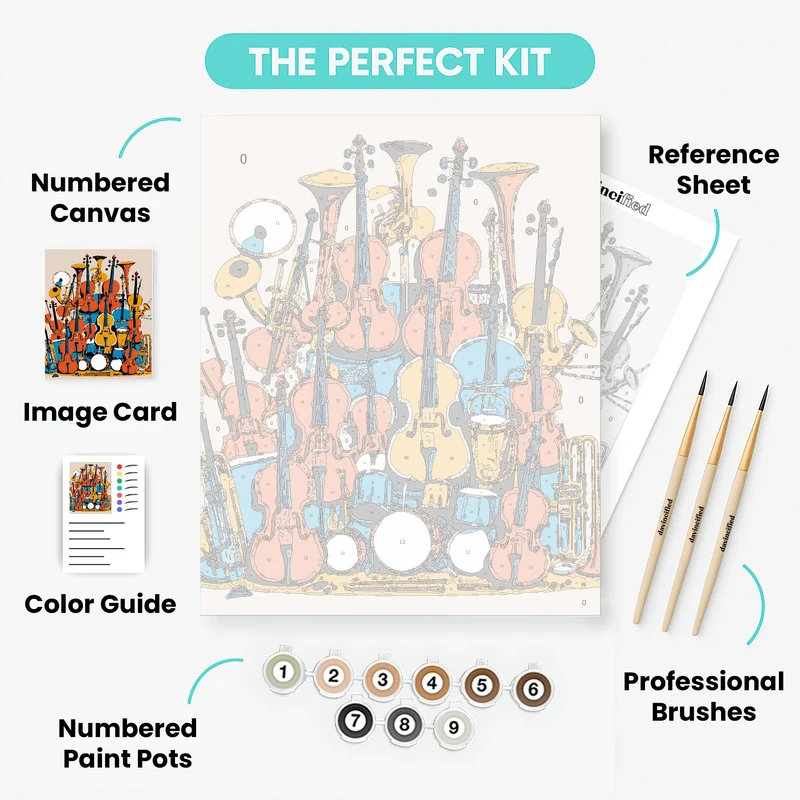 Symphony of Instruments - Paint by Numbers Kit