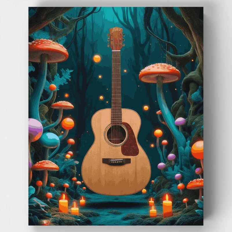 Enchanted Guitar Forest - Paint by Numbers Kit