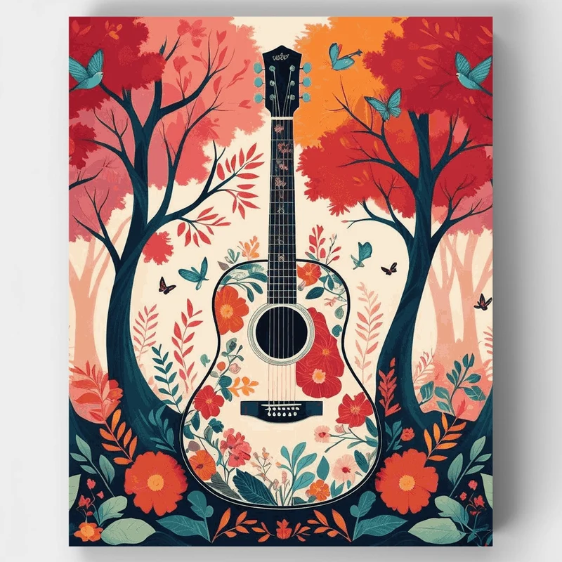 Enchanted Musical Garden - Paint by Numbers Kit