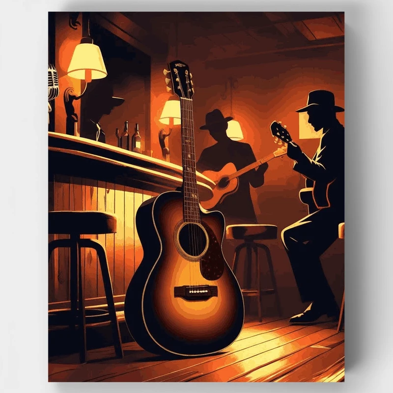 Jazz Club Silhouettes - Paint by Numbers Kit