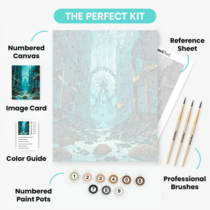 Underwater Ferris Wheel - Paint by Numbers Kit