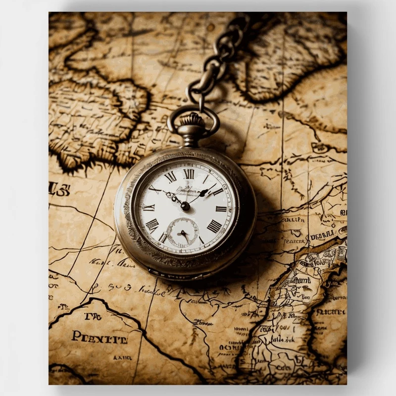 Vintage Time Traveler - Paint by Numbers Kit