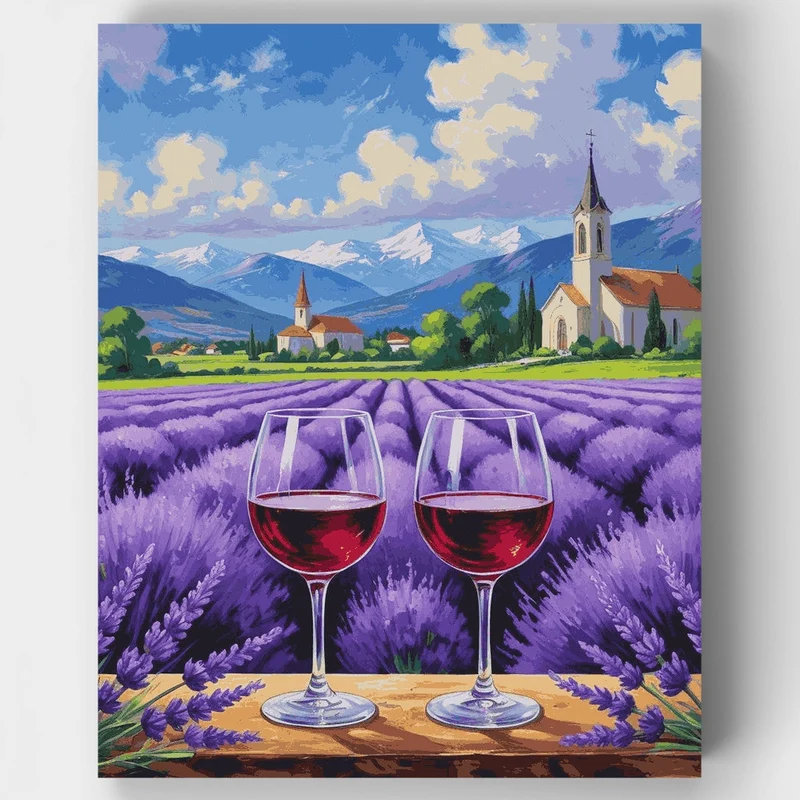 Provence Wine and Lavender - Paint by Numbers Kit