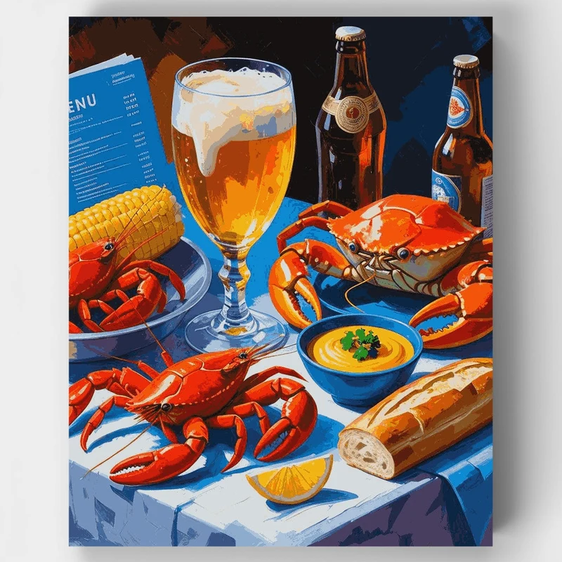 Seafood Feast - Paint by Numbers Kit
