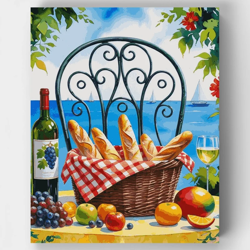 Mediterranean Picnic - Paint by Numbers Kit