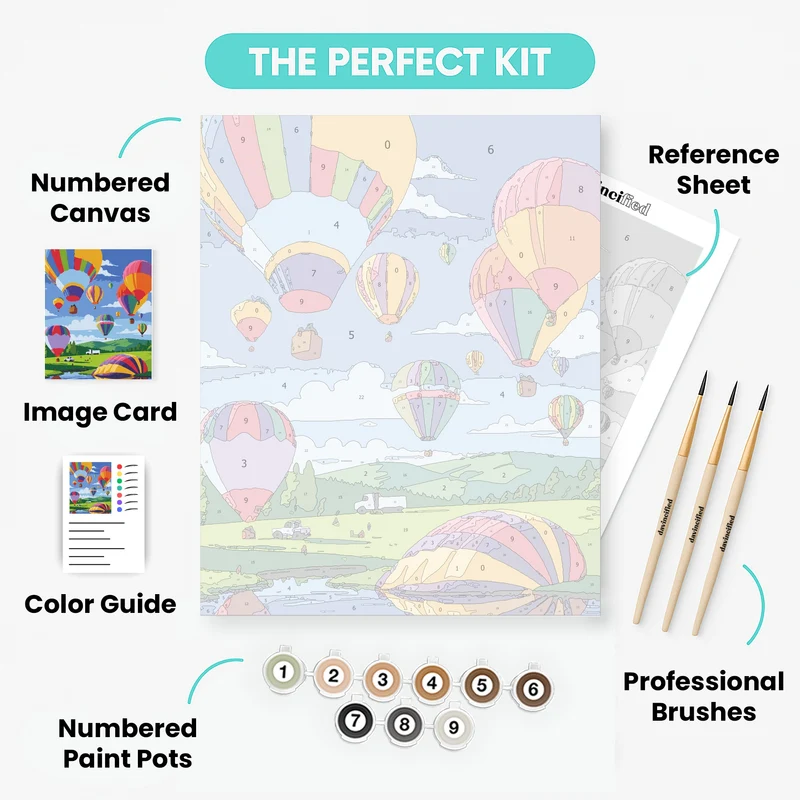 Hot Air Balloon Festival - Paint by Numbers Kit