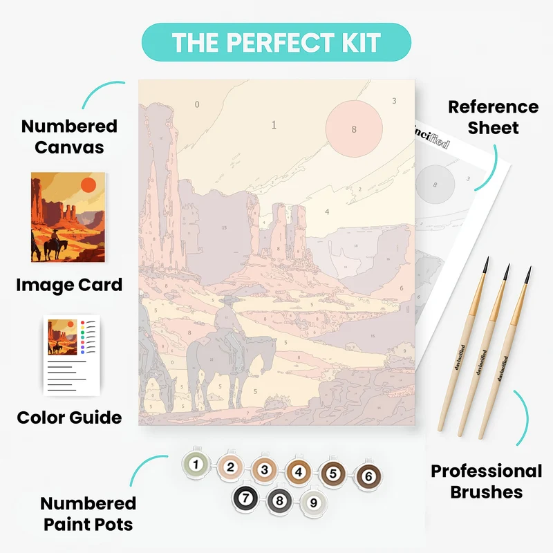 Sunset in Monument Valley - Paint by Numbers Kit