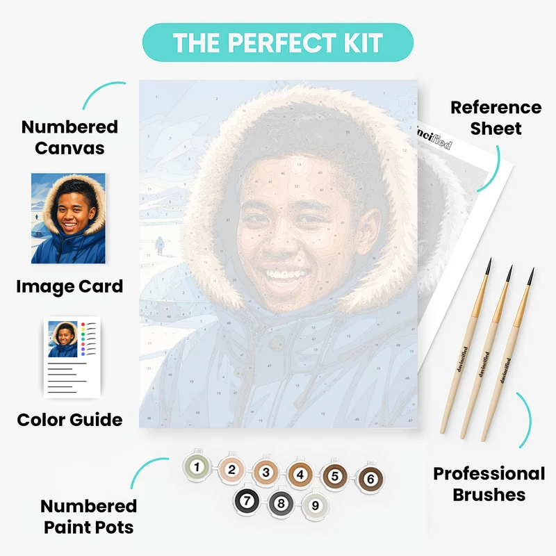 Arctic Explorer - Custom Paint by Numbers Kit