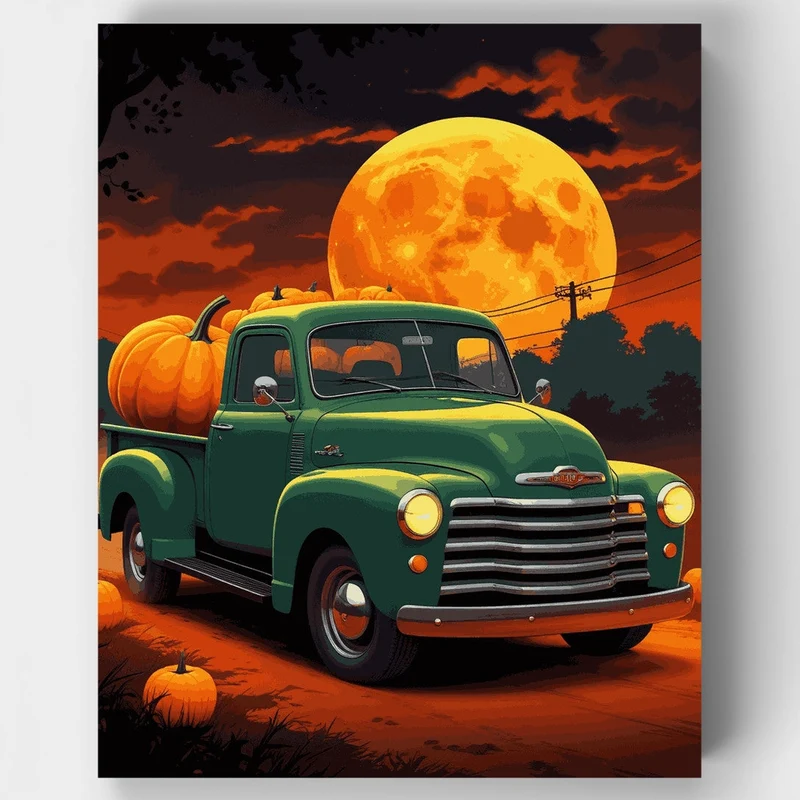 Harvest Moon Vintage Truck - Paint by Numbers Kit
