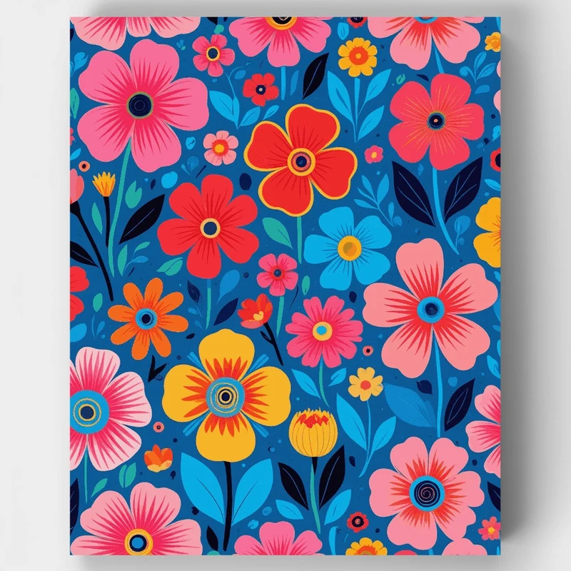 Vibrant Summer Blooms - Paint by Numbers Kit