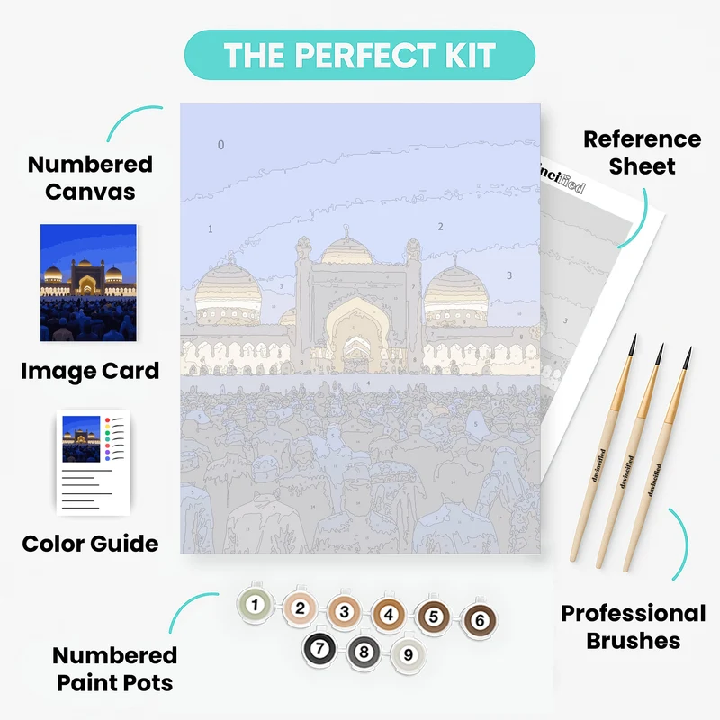 Evening Prayer at the Grand Mosque - Paint by Numbers Kit