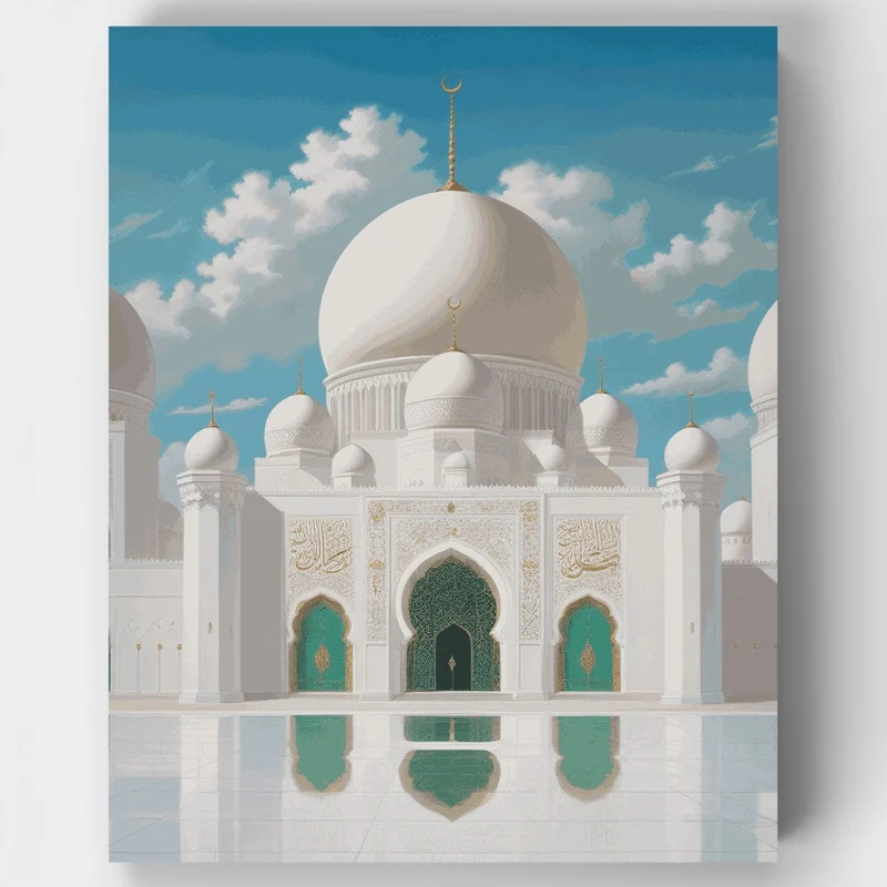 Grand Mosque Reflection - Paint by Numbers Kit