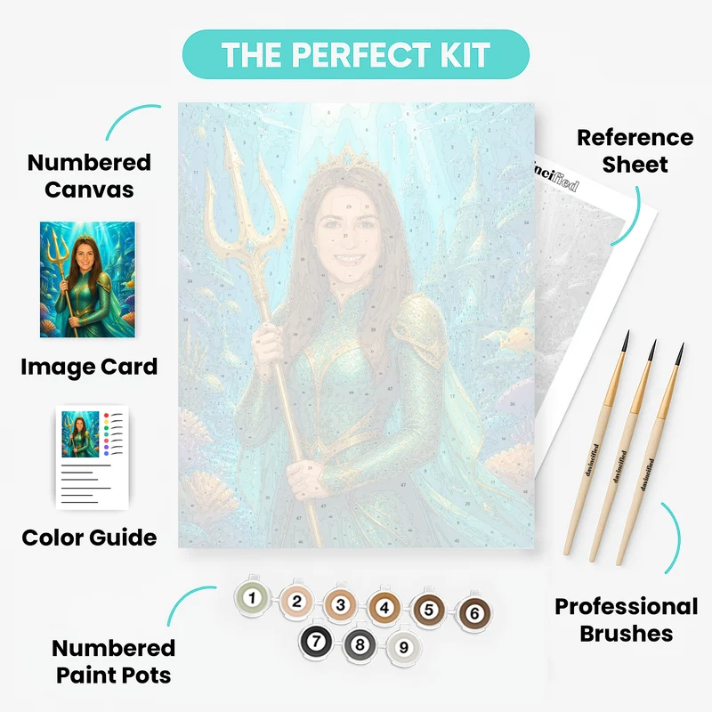 Underwater Princess - Custom Paint by Numbers Kit