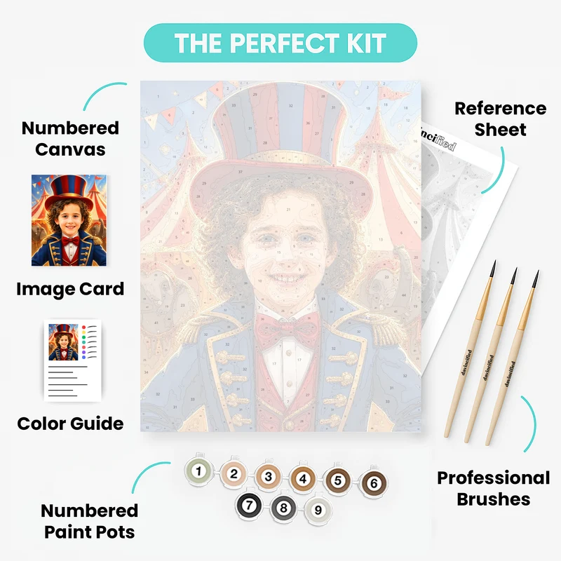 Circus Ringmaster - Custom Paint by Numbers Kit