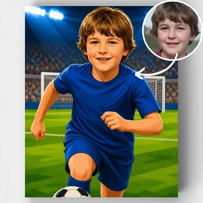 Soccer Star - Custom Paint by Numbers Kit