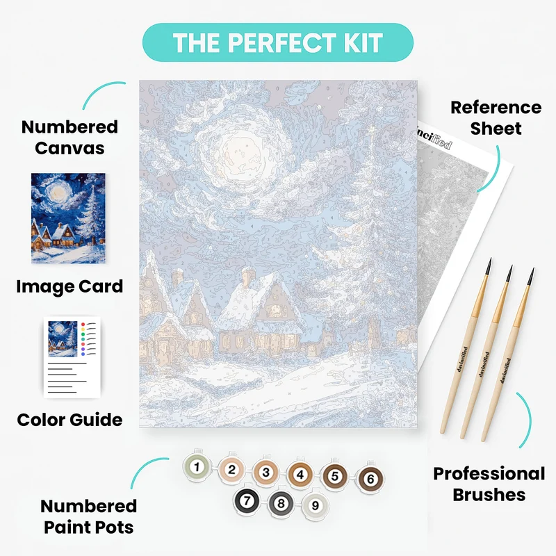Enchanted Winter Night - Paint by Numbers Kit