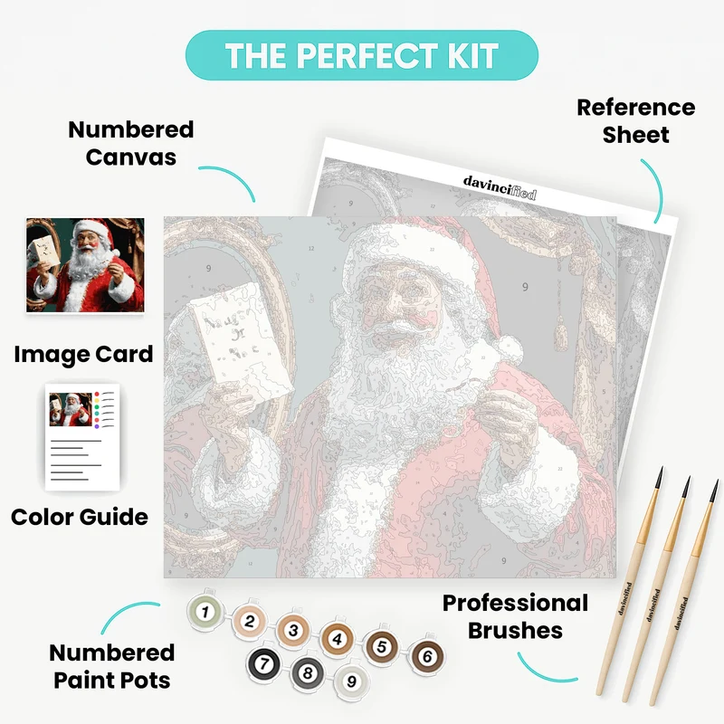 Santa's Naughty or Nice List - Paint by Numbers Kit