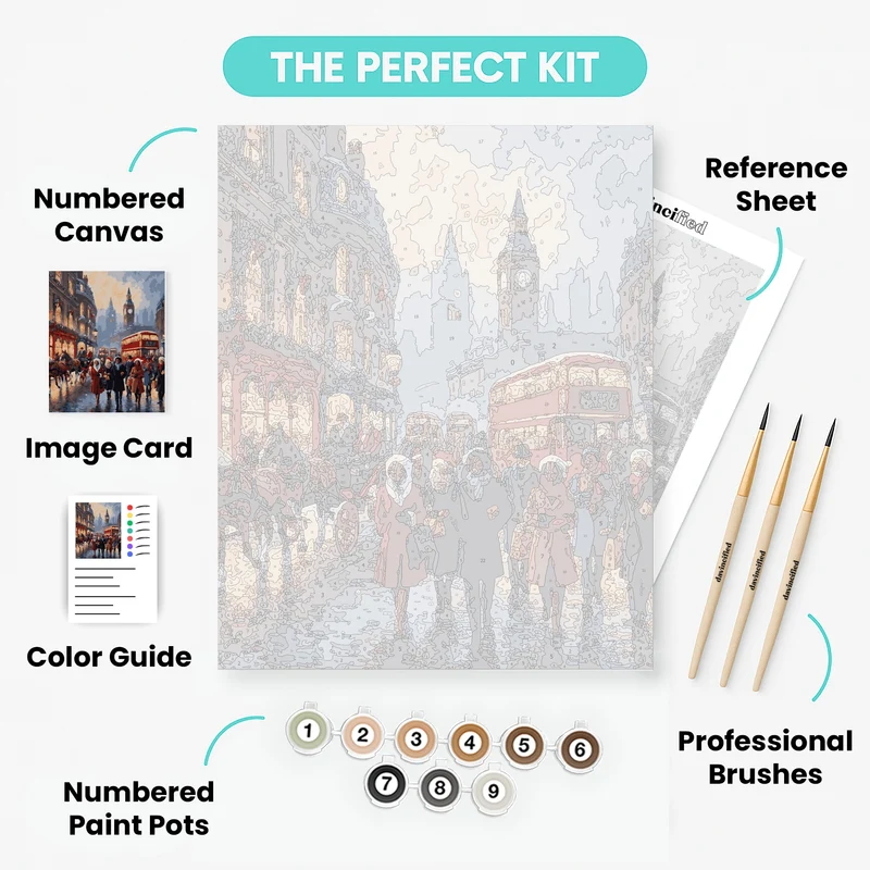 Christmas in London - Paint by Numbers Kit