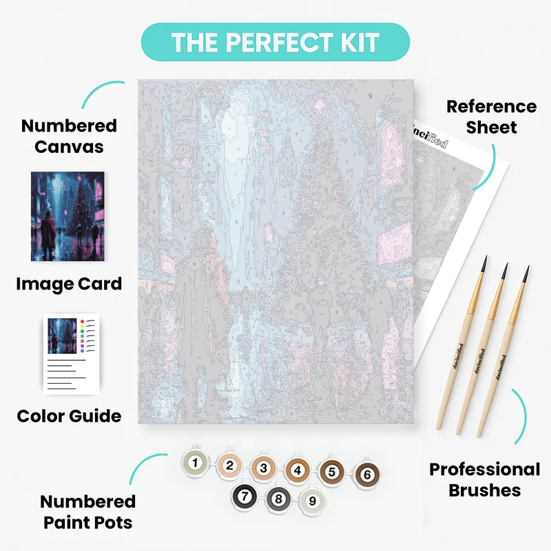 Cyberpunk Christmas - Paint by Numbers Kit