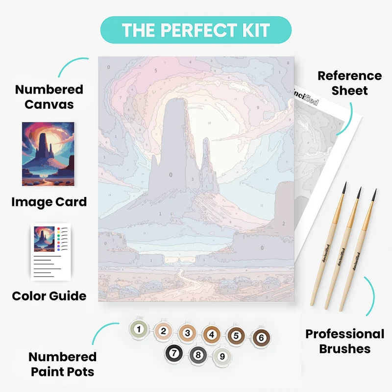 Majestic Desert Monolith - Paint by Numbers Kit