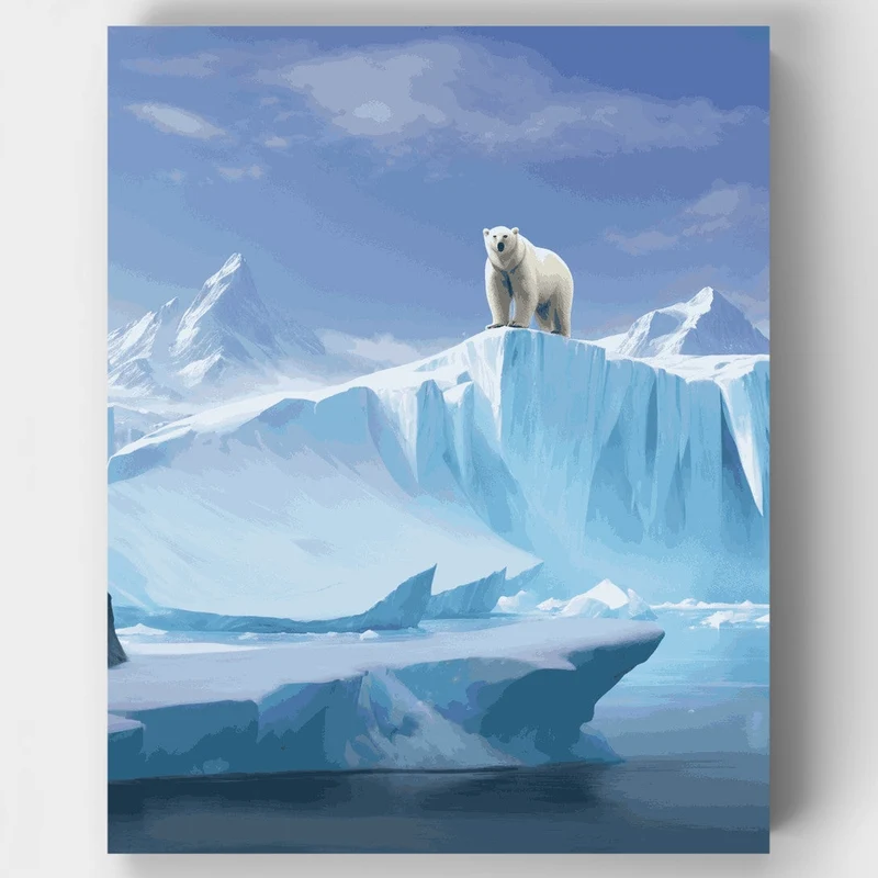 Arctic Polar Bear - Paint by Numbers Kit