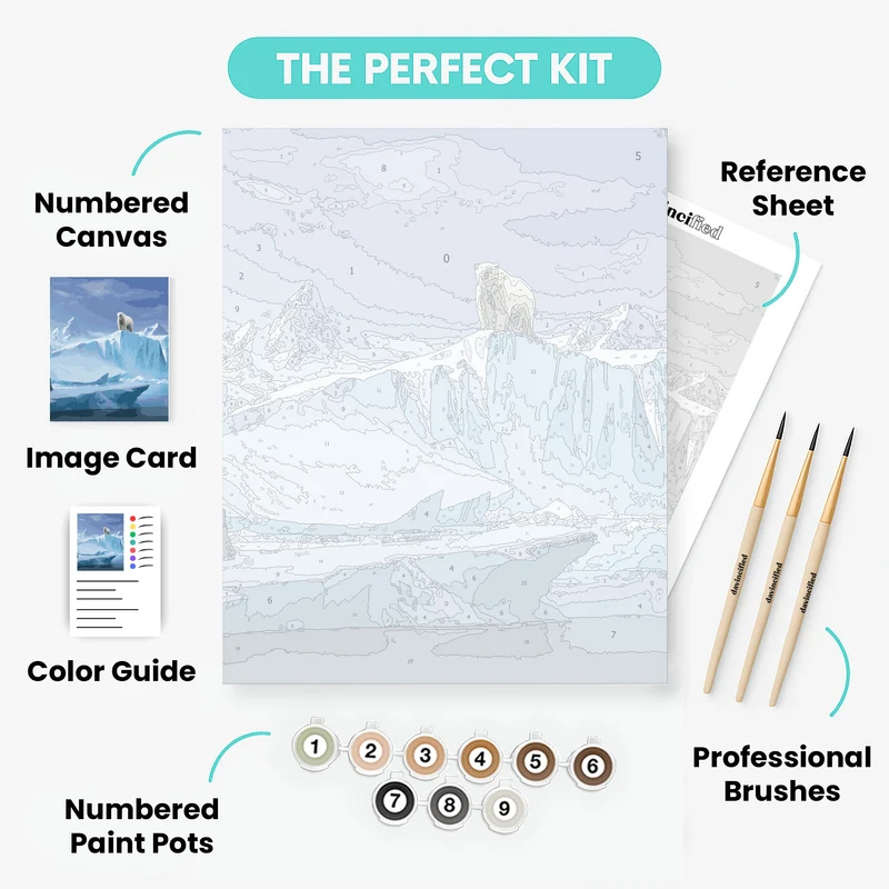 Arctic Polar Bear - Paint by Numbers Kit
