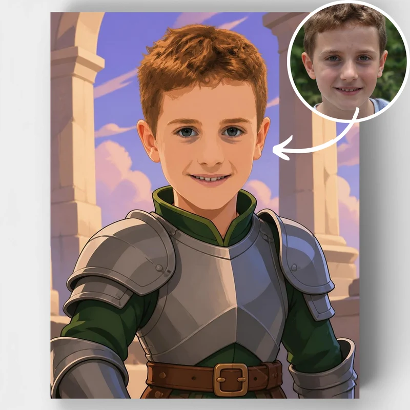Young Knight - Custom Paint by Numbers Kit