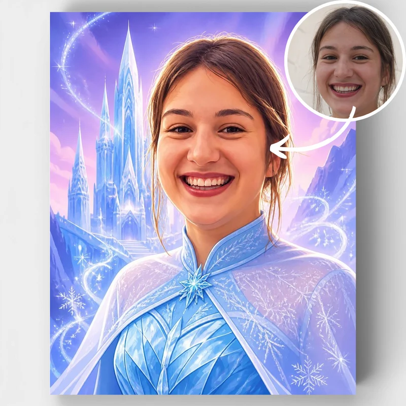 Ice Princess Adventure - Custom Paint by Numbers Kit