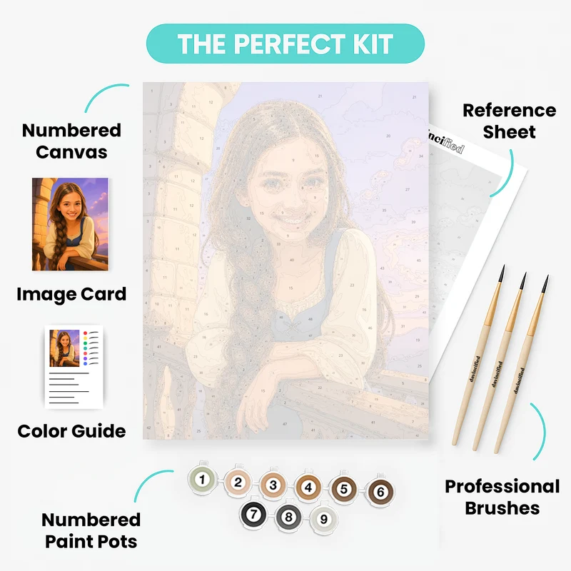 Princess Adventure - Custom Paint by Numbers Kit