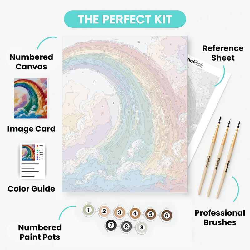 Rainbow Painting - Paint by Numbers Kit